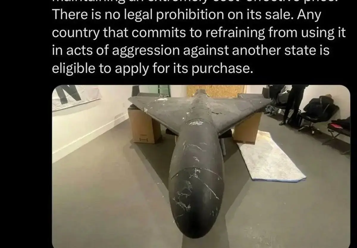 پهپاد شاهد ۱۳۶ به پارلمان انگلیس رسید 