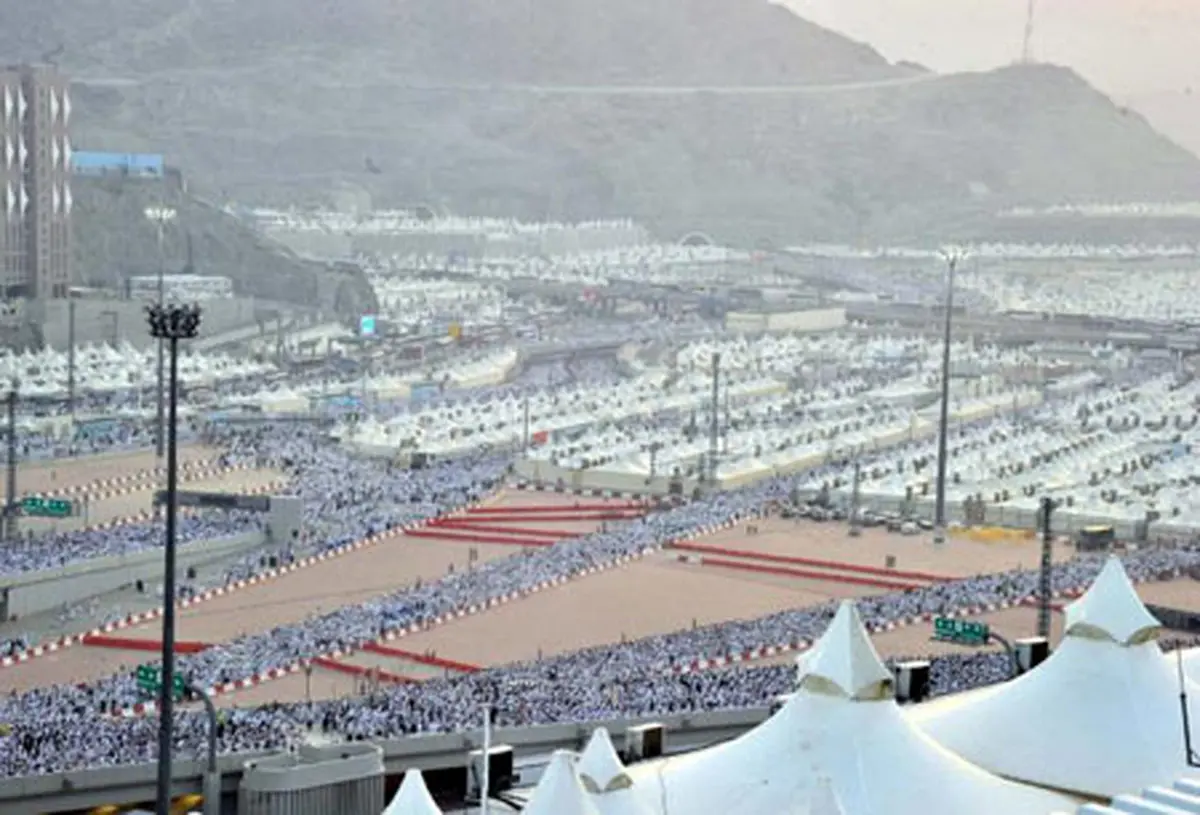 تصویر هوایی از برپایی دیدنی چادرهای حجاج در سرزمین منا 