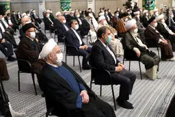 تصاویر حضور روحانی و جهانگیری در دیدار سران قوا با رهبر انقلاب