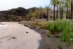 طغیان رودخانه‌ها در قلعه‌گنج کرمان