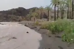 طغیان رودخانه‌ها در قلعه‌گنج کرمان