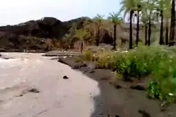 طغیان رودخانه‌ها در قلعه‌گنج کرمان