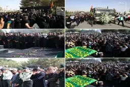 تصاویر تشییع جانباختگان حادثه قطار مشهد_یزد