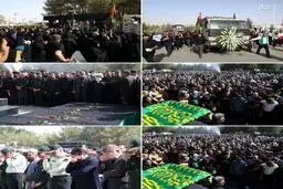 تصاویر تشییع جانباختگان حادثه قطار مشهد_یزد