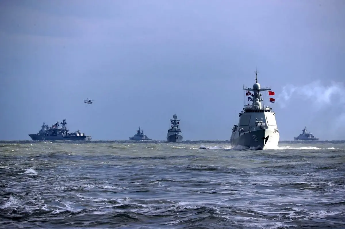 ورود ناوگان جنگی روسیه و چین به دریای ژاپن