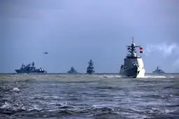 ورود ناوگان جنگی روسیه و چین به دریای ژاپن