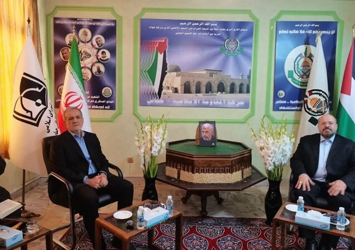 حضور رئیس‌جمهور در مراسم بزرگداشت شهید السنوار