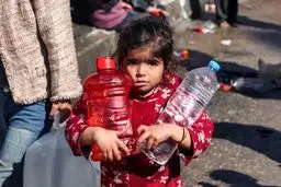 یزیدیان صهیونیست آب را به روی مردم غزه بستند! 