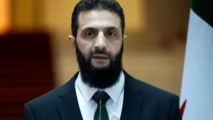 لحظه تبریک گفتن جولانی به مردم سوریه بابت رفع تحریم ها