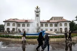 بارش باران تابستانی در رشت