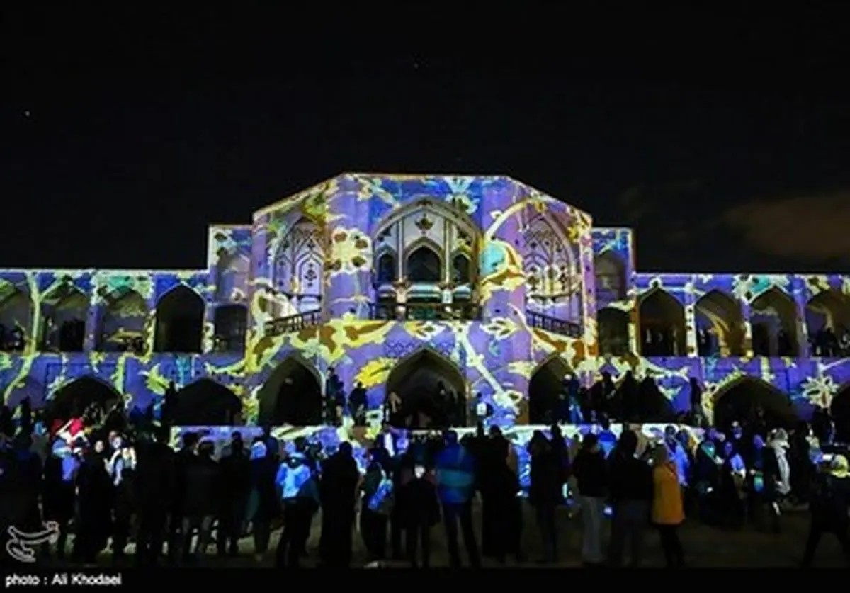 نورپردازی پل خواجو - اصفهان/ تصاویر