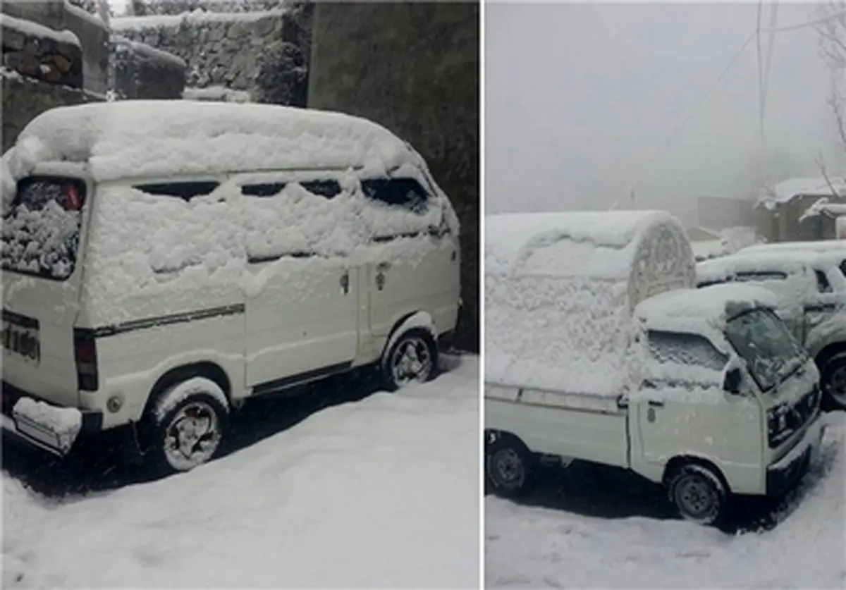 وقتی پاکستانی‌ها از بارش برف غافلگیر می‌شوند/تصاویر