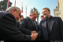 حواشی نشست مطبوعاتی لاریجانی و رئیس پارلمان فرانسه/تصاویر