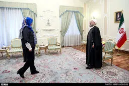 دیدار وزیر امور خارجه استونی با رییس جمهور/ گزارش تصویری
