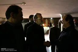 حضور رئیس مجلس در روضه خوانی منزل مجید مجیدی/تصاویر