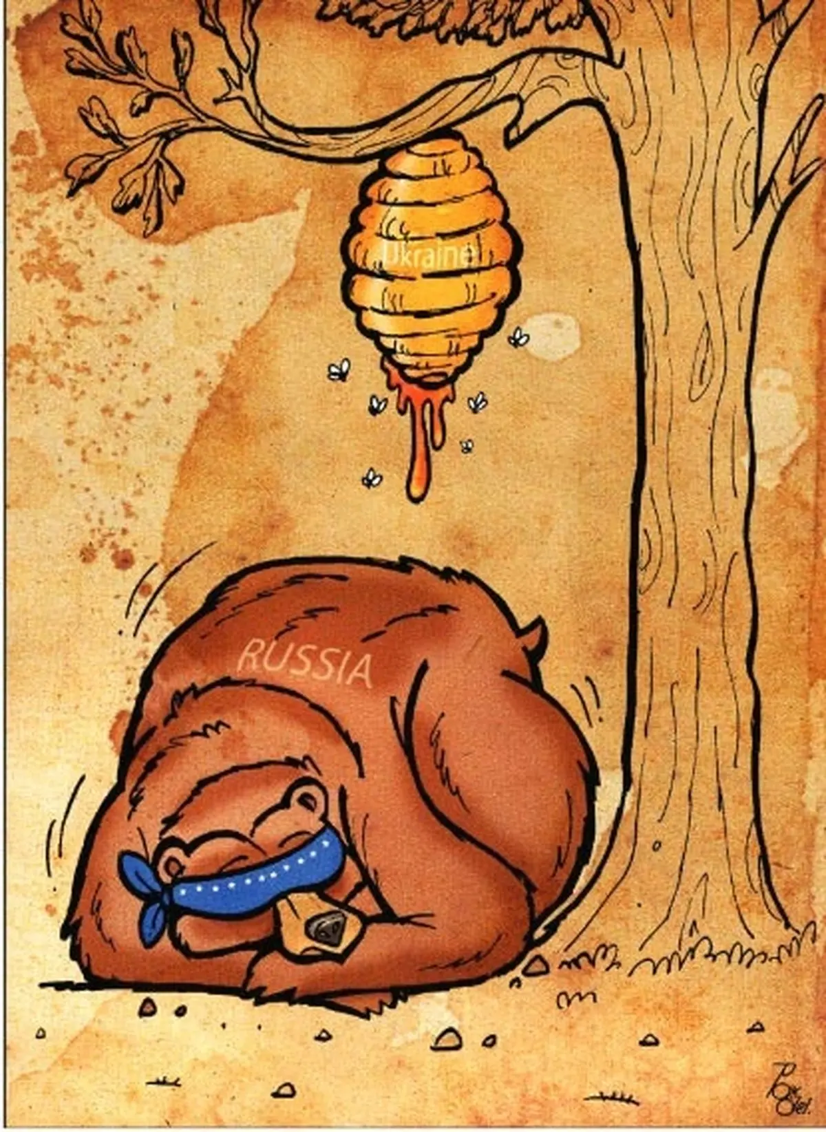 آتش بس روسی!/کاریکاتور