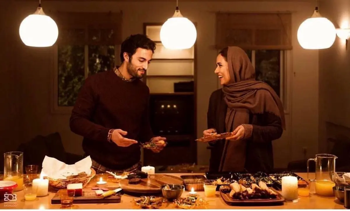 تصویری از پریناز ایزدیار و امیر جدیدی در "هت‌تریک"