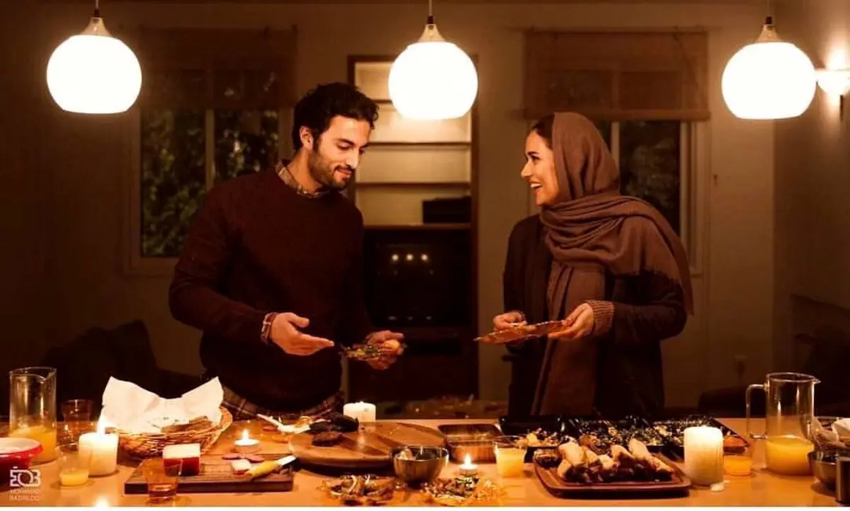 تصویری از پریناز ایزدیار و امیر جدیدی در "هت‌تریک"