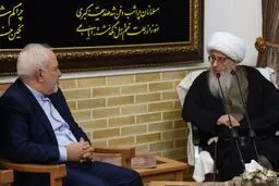 آیت الله وحید خراسانی در دیدار ظریف: باید با دنیا با زبان ملایم صحبت کرد/ به آقای روحانی سلام برسانید؛ بگویید در فکر کار مردم باشند