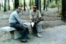 عباس کیارستمی و احمدرضا احمدی در یک قاب/ عکس