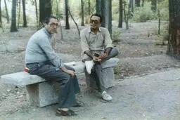 عباس کیارستمی و احمدرضا احمدی در یک قاب/ عکس