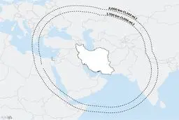 تصویری که وال استریت ژورنال از برد موشک‌های ایران منتشر کرد