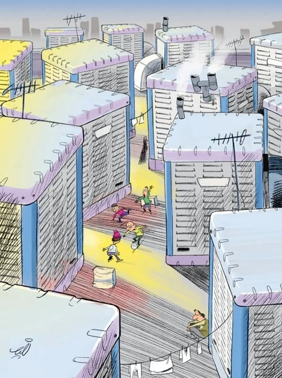 مسکن جدید تهرانی‌ها!/کاریکاتور