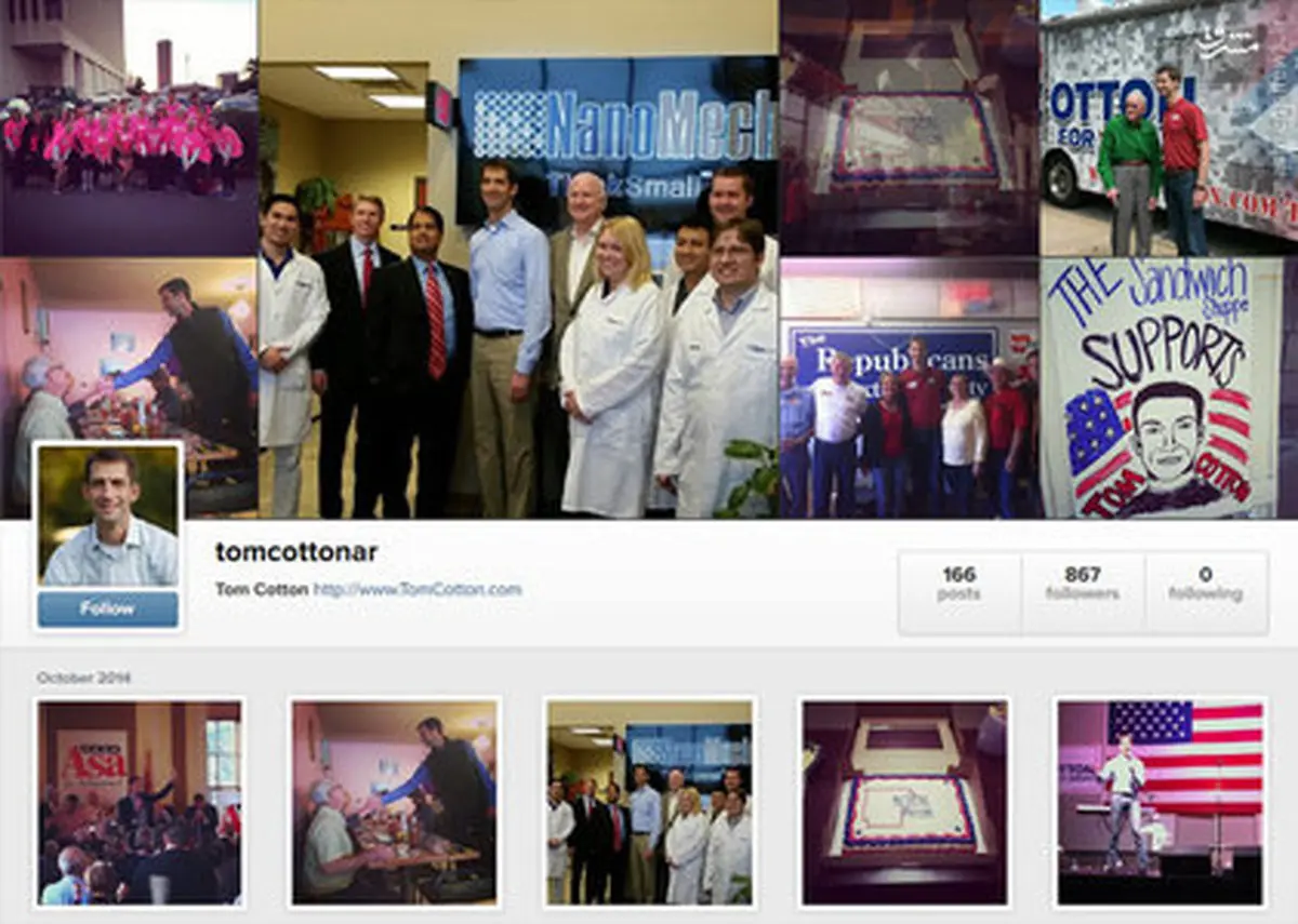 عکس/ صفحه اینستاگرام سناتور "با‌ نمک" آمریکا