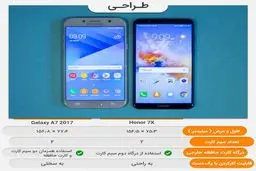 مقایسه Honor 7X با (Galaxy A7 (2017