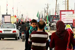 تصاویری از زائران اربعين حسینی در مرز شلمچه