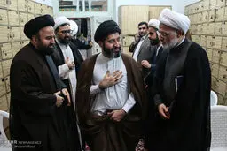فرزند رهبر انقلاب در مراسم سالگرد آیت الله مهدوی کنی/عکس