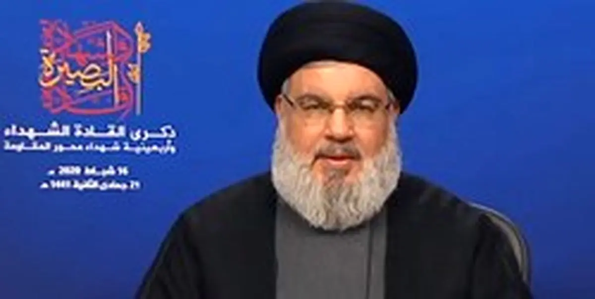 نصرالله: ترور حاج قاسم و طرح معامله قرن دو جنایت آمریکاست؛ راهی جز مقاومت همه‌جانبه نیست