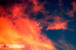 تصویری دیدنی از هلال ماه رمضان