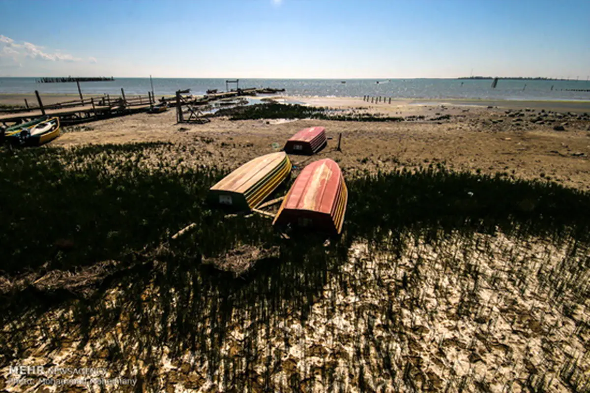 عکس/ خشکسالی در ساحل دریای خزر