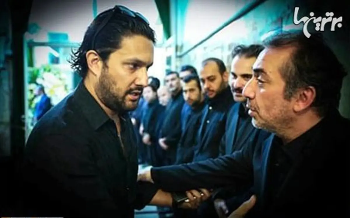 حامد بهداد در مراسم ختم پدرِ سیامک انصاری/عکس