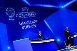 حاشیه‌های تصویری دیدنی از انتخاب بهترین‌های فوتبال اروپا /خنده‌های رونالدو پیش چشم مسی و بوفون