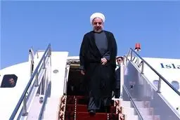 روحانی وارد فرودگاه اهواز شد