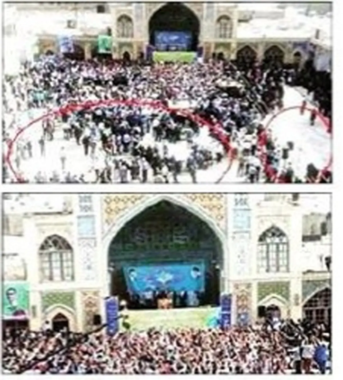 تصویر استقبال زنجانی‌ها از احمدی نژاد فتوشاپ بود؟/ عکس