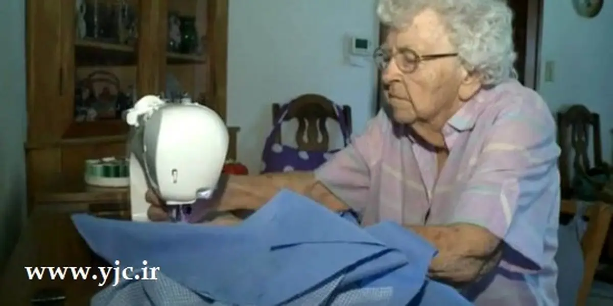 کار بی نظیر پیرزن 99 ساله برای خیریه +عکس