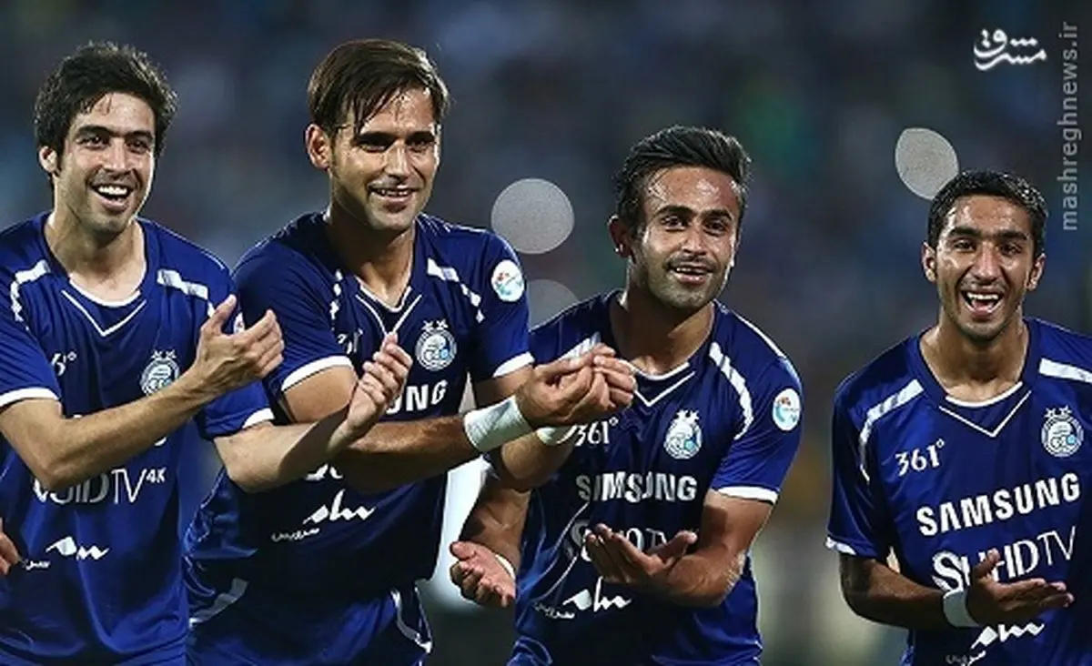 شادی پس از گل استقلالی‌ها/عکس