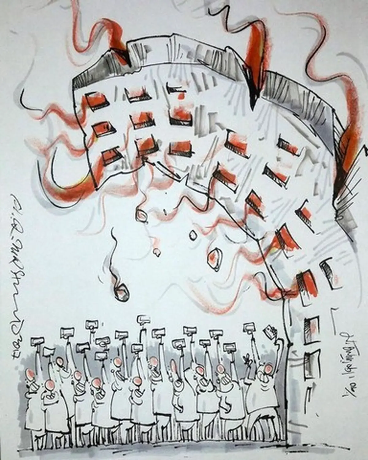 فاجعه مهم‌تر از ریزش پلاسکو را ببینید!/عکس