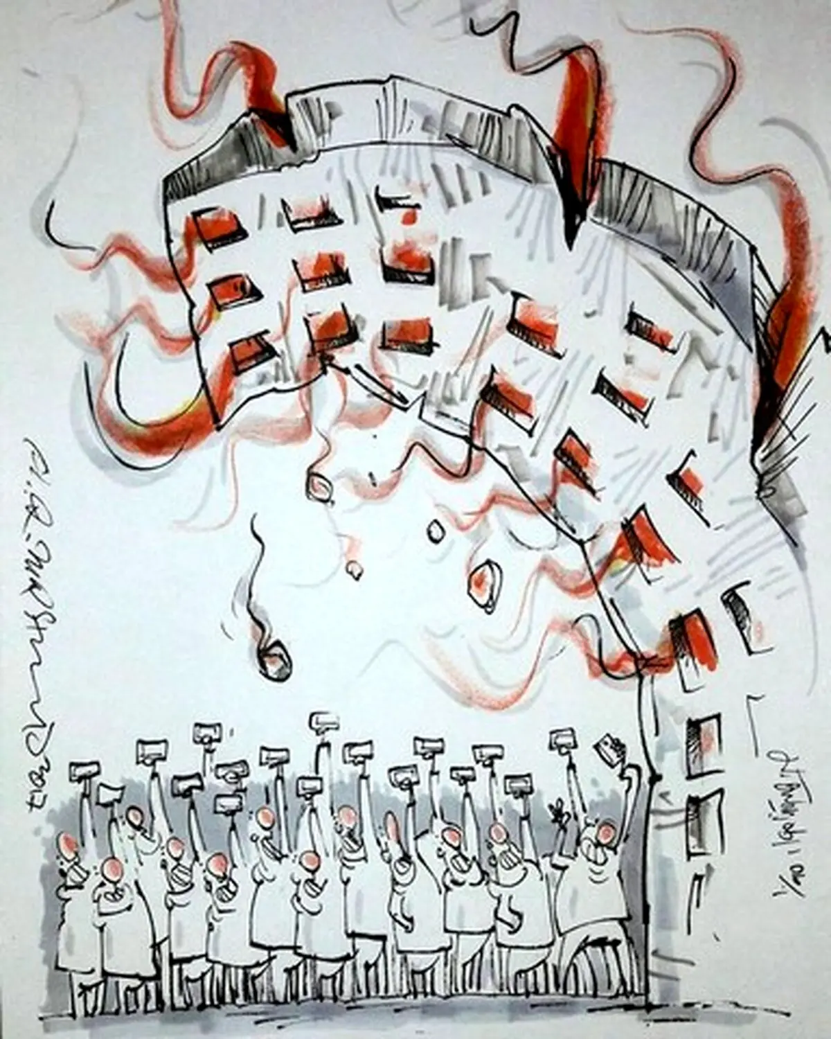فاجعه مهم‌تر از ریزش پلاسکو را ببینید!/عکس