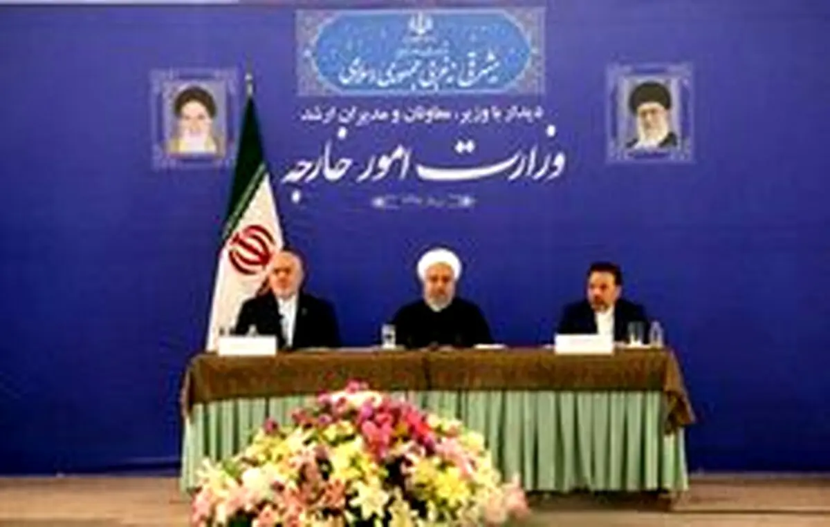 روحانی در دیدار با ظریف:ظریف یک مجتهد سیاسی است/ به ما حسادت می‌کنند؛ ۸ سال مذاکره می‌کردند، حاصلی نداشت/ در صلح حدیبیه هم تندروها بیرون خیمه پیامبر نق می‌زدند