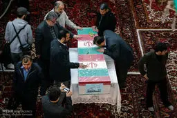 تشییع پیکر سه شهید گمنام دفاع مقدس/تصاویر