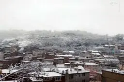 تصویری از بارش برف در ارتفاعات تهران