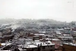 تصویری از بارش برف در ارتفاعات تهران