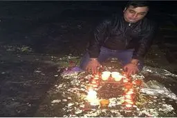 حضور شبانه قهرمان ملی بر سر مزار مرتضی پاشایی+عکس