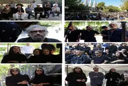 تصاویری از حضور هنرمندان در مراسم تشییع عزت الله انتظامی