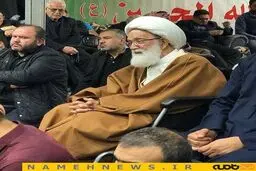 حضور شیخ عیسی قاسم در مراسم عزاداری / تصاویر