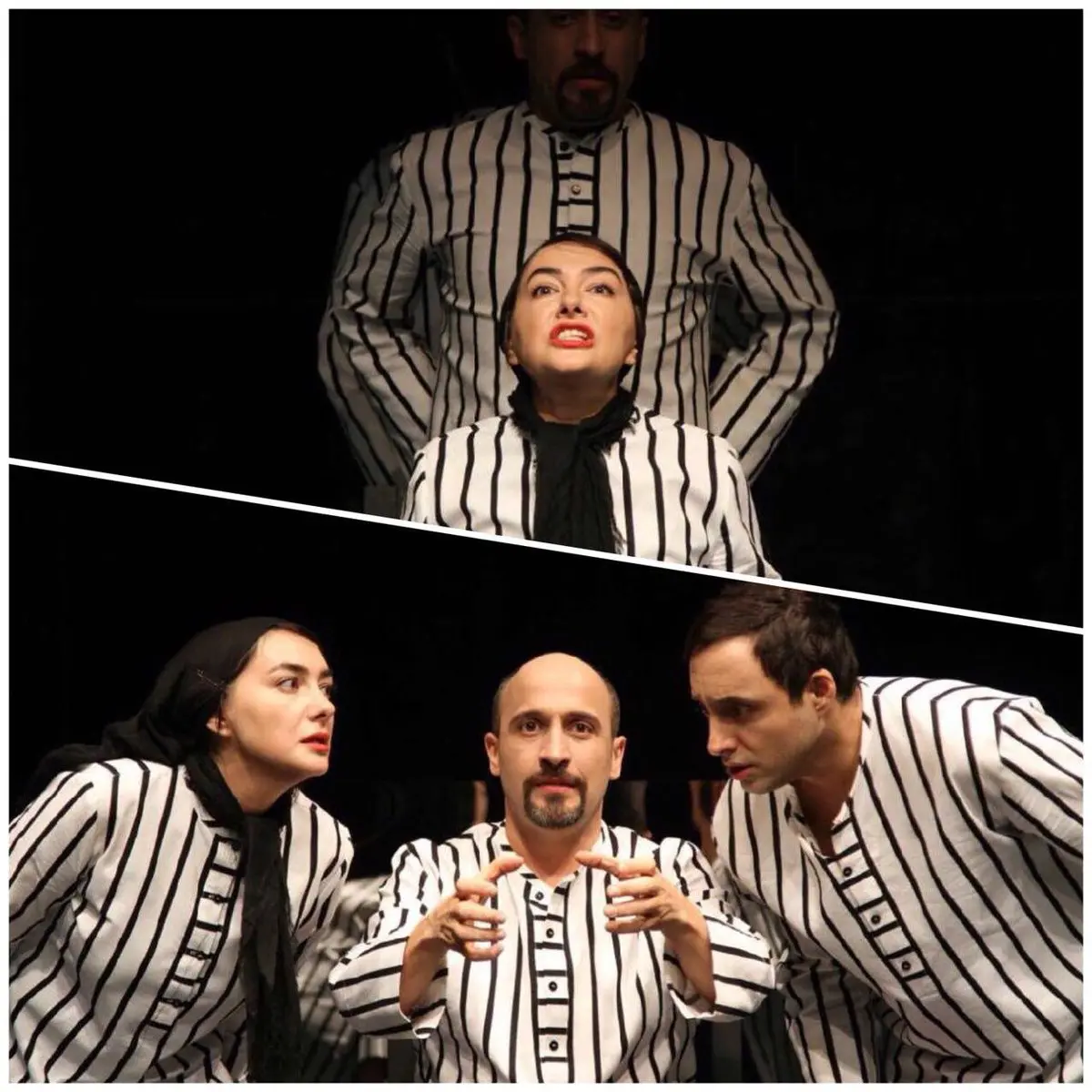 تصویری از گریم هانیه توسلی در نمایش خشم و هیاهو